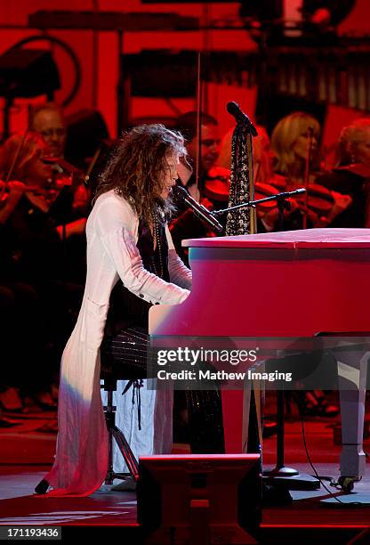 Recording artist Steven Tyler performs at Hollywood Bowl Opening Night Gala - Inside at The Hollywood Bowl on June 22, 2013 in Los Angeles,...