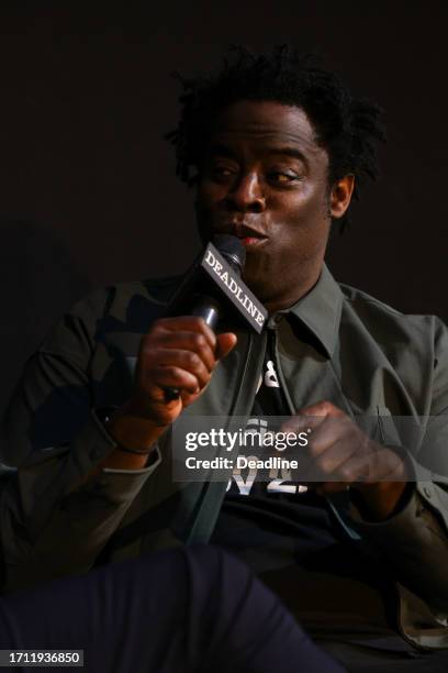 Jeymes Samuel speaks on the panel for 'The Book of Clarence' at Deadline Contenders Film: London on October 7, 2023 at Ham Yard Hotel in London,...