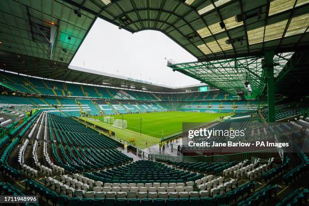 General view of the pitch before the cinch Premiership match at Celtic Park, Glasgow. Picture date: Saturday October 7, 2023.