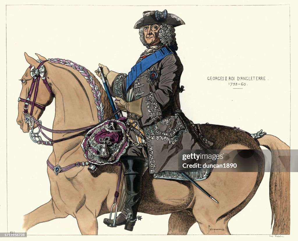 Portrait of George II, King of Great Britain and Ireland, Riding horse, 18th Century