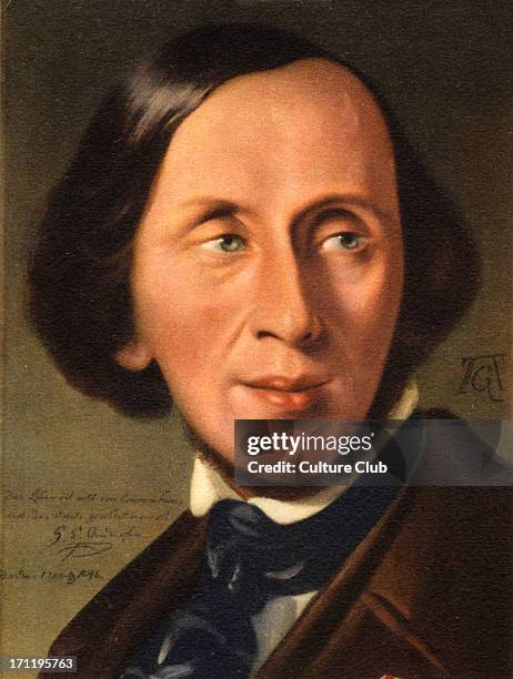 Hans Christian Andersen, Danish writer, 1805-1875. Fairy tales A. Grahl, 1846