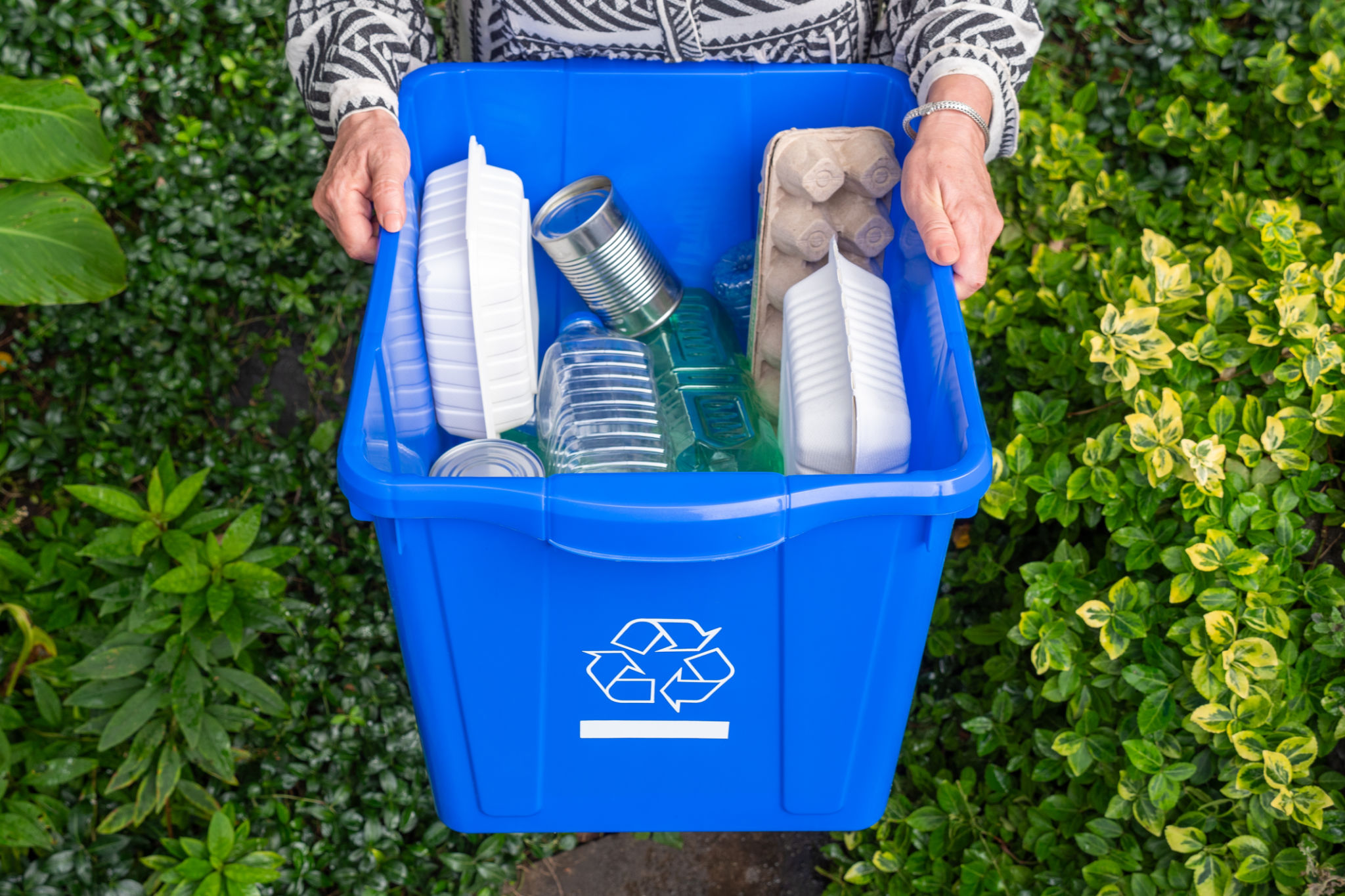 recycling bins