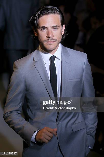 Jack Savoretti attends the Calvin Klein Collection show during Milan Menswear Fashion Week Spring Summer 2014 on June 23, 2013 in Milan, Italy.