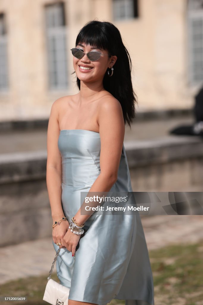 Street Style - Paris Fashion Week - Womenswear Spring/Summer 2024 - Day Four