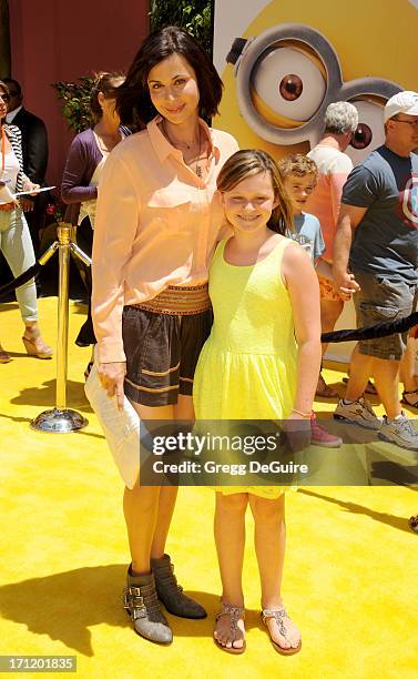 Actress Catherine Bell and daughter Gemma Beason arrive at the Los Angeles premiere of "Despicable Me 2" at Universal CityWalk on June 22, 2013 in...