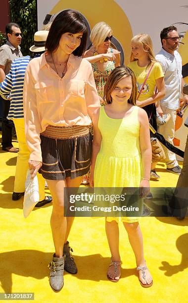 Actress Catherine Bell and daughter Gemma Beason arrive at the Los Angeles premiere of "Despicable Me 2" at Universal CityWalk on June 22, 2013 in...