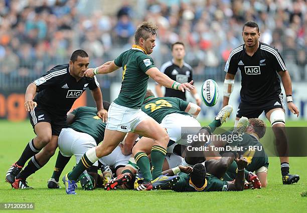 Stefan Ungerer of South Africa in action during the IRB Junior World Championship Third Place Play Off match between South Africa U20 and New Zealand...