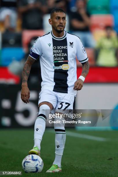 Roberto Pereyra of Udinese during the Serie A TIM match between Udinese Calcio and Genoa CFC at Bluenergy Stadium on October 01, 2023 in Udine, Italy.