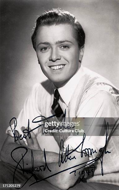 Richard Attenborough - signed portrait 1948 - English actor and director b. 29 August 1923 - publicity still
