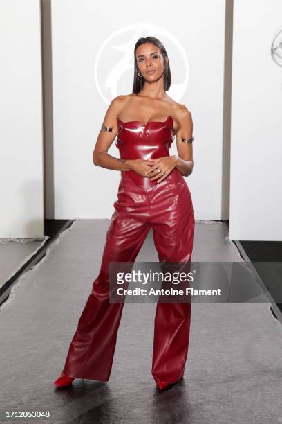 Shy'm attends the Asquin Womenswear Spring/Summer 2024 show as part of Paris Fashion Week on October 01, 2023 in Paris, France.