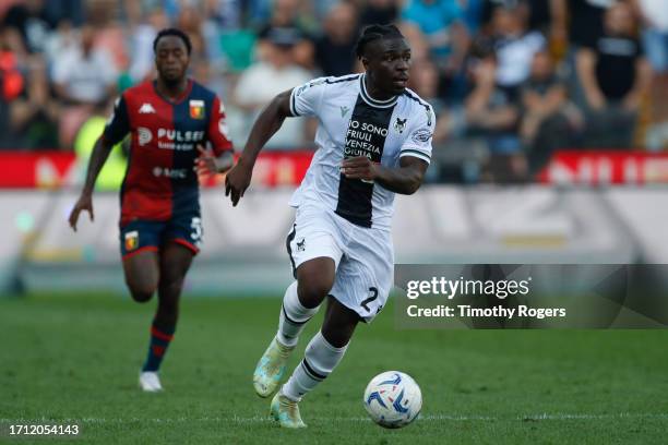 Ebosele Festy of Udinese during the Serie A TIM match between Udinese Calcio and Genoa CFC at Bluenergy Stadium on October 01, 2023 in Udine, Italy.