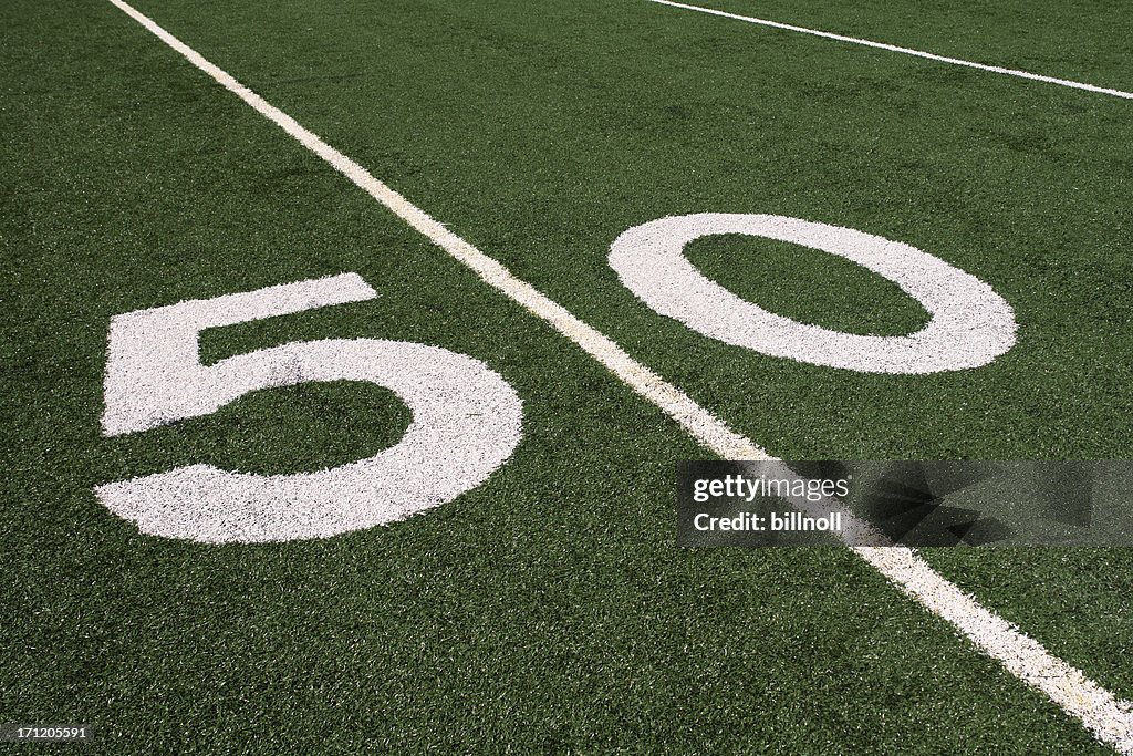 Football 50 yard line