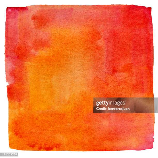 lukianchik peach watercolour square - waterverfachtergrond stockfoto's en -beelden