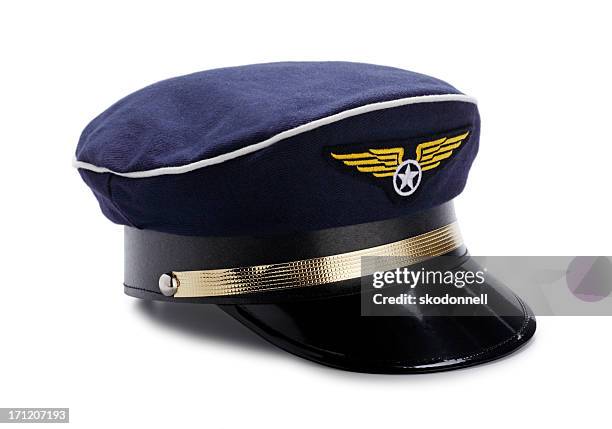 pilot hat - aviators cap stock pictures, royalty-free photos & images