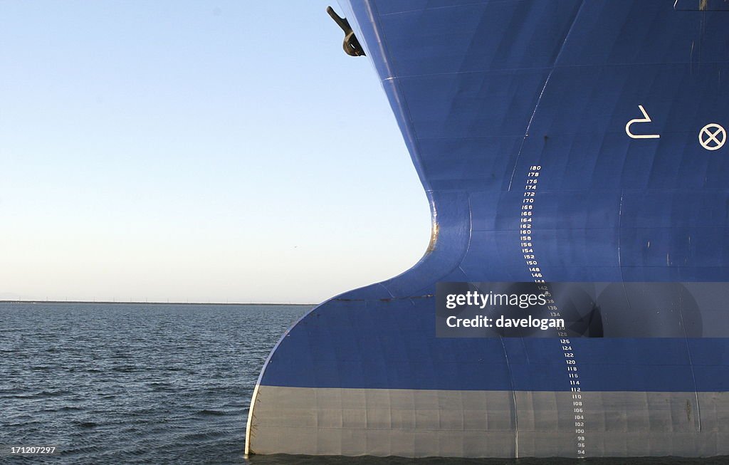 Big Bulbous Bow of OIl Tanker