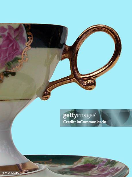 punho teacup (expressão inglesa - rose gold imagens e fotografias de stock