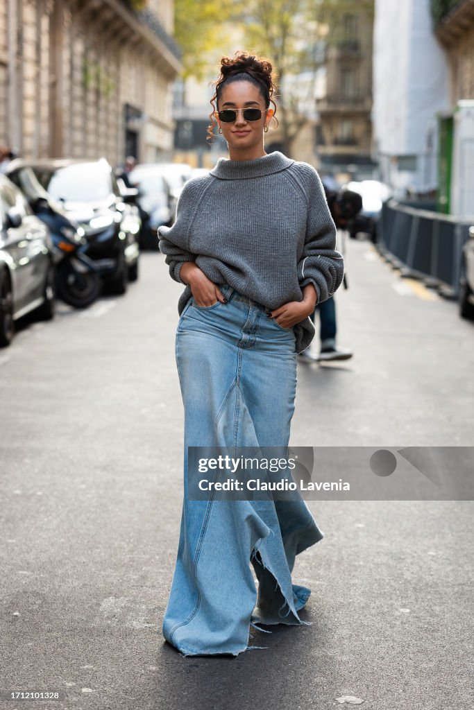 Street Style - Paris Fashion Week - Womenswear Spring/Summer 2024 - Day Five
