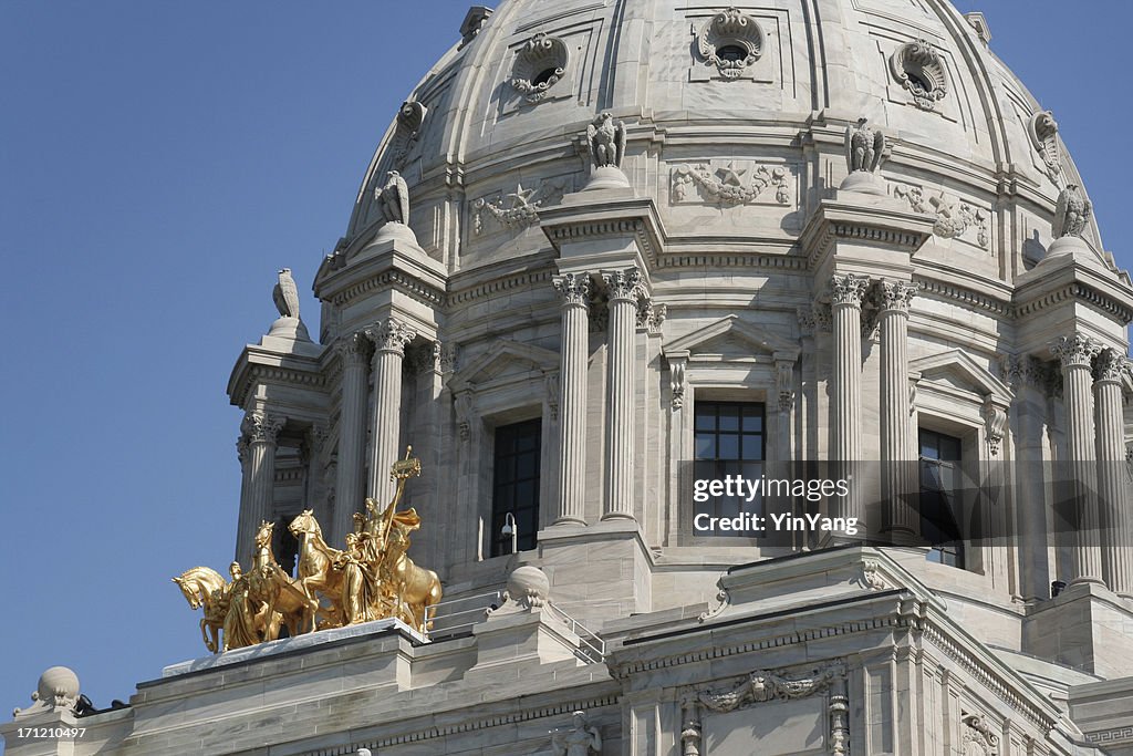 Minnesota State Capitol Dome, Government Building Exterior Detail, St. Paul