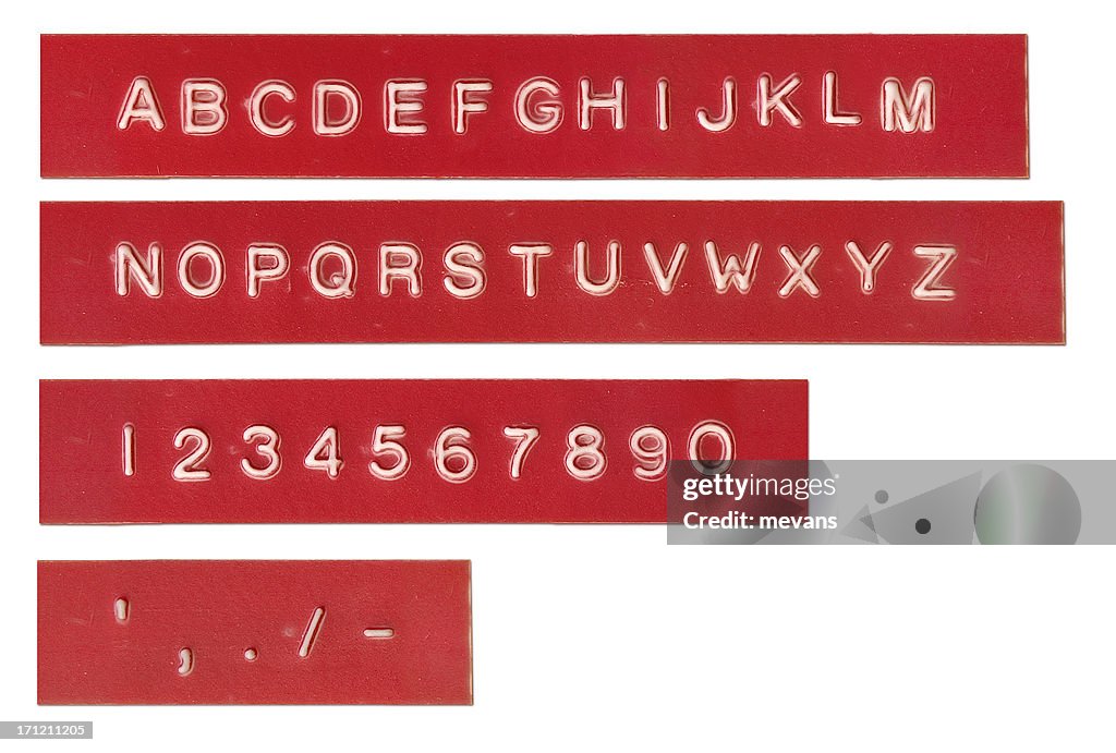 Embossed Lettering High-Res Stock Photo - Getty Images
