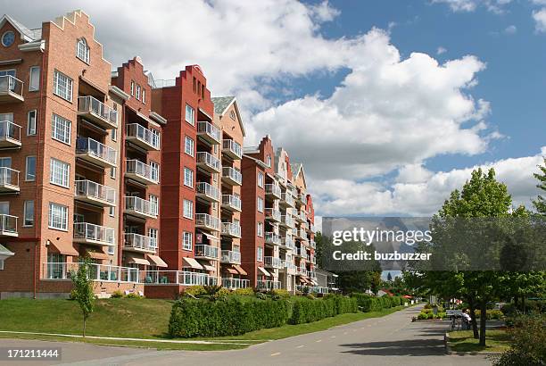 upscale condominiums - eastern townships quebec stock pictures, royalty-free photos & images