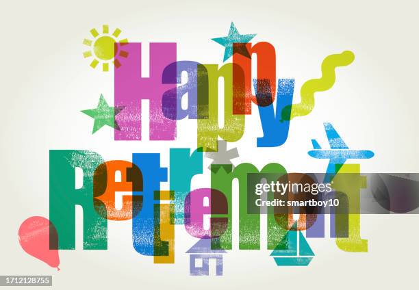 happy retirement - happiness stock illustrations