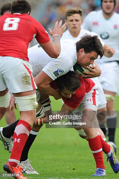 Dave Sisi of England during the 2013 IRB Junior World Championship Final match between England and Wales at Stade de la Rabine on June 23, 2013 in...