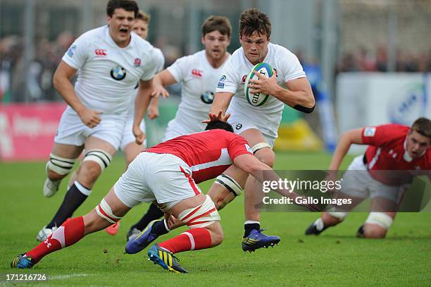 Jack Clifford of England during the 2013 IRB Junior World Championship Final match between England and Wales at Stade de la Rabine on June 23, 2013...