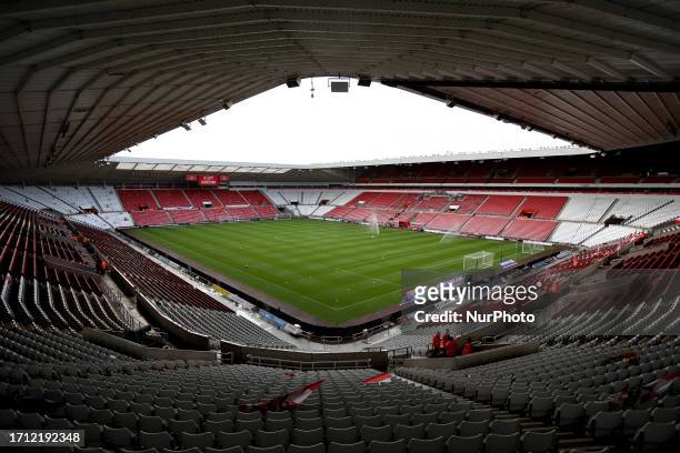General view of the ground the Sky Bet Championship match between Sunderland and Middlesbrough at the Stadium Of Light, Sunderland on Saturday 7th...