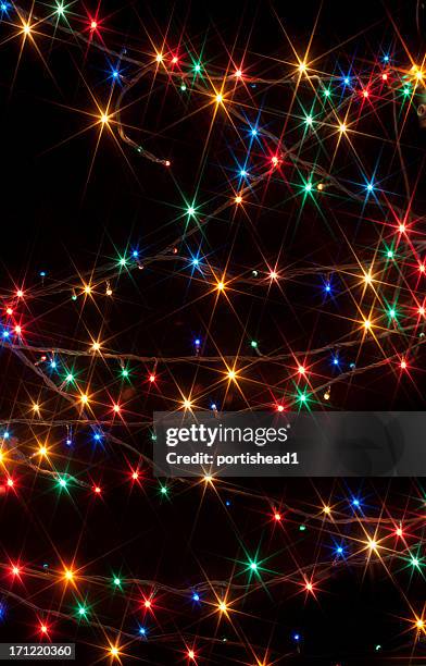 beautiful lights - christmas lights stock pictures, royalty-free photos & images