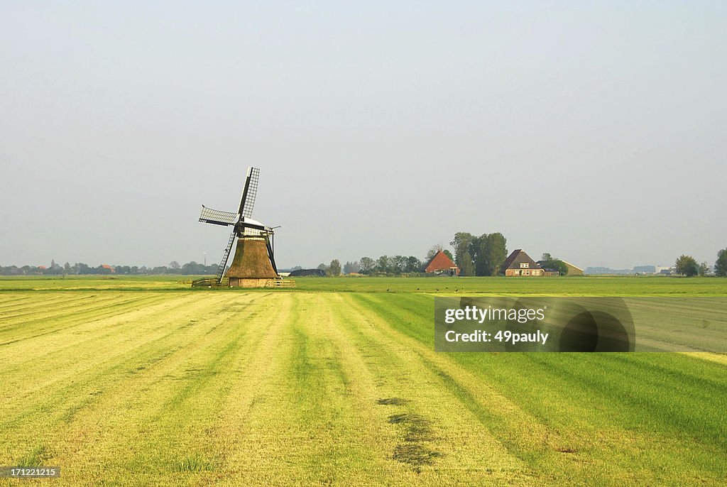 Traditional Windmill standing Friesland