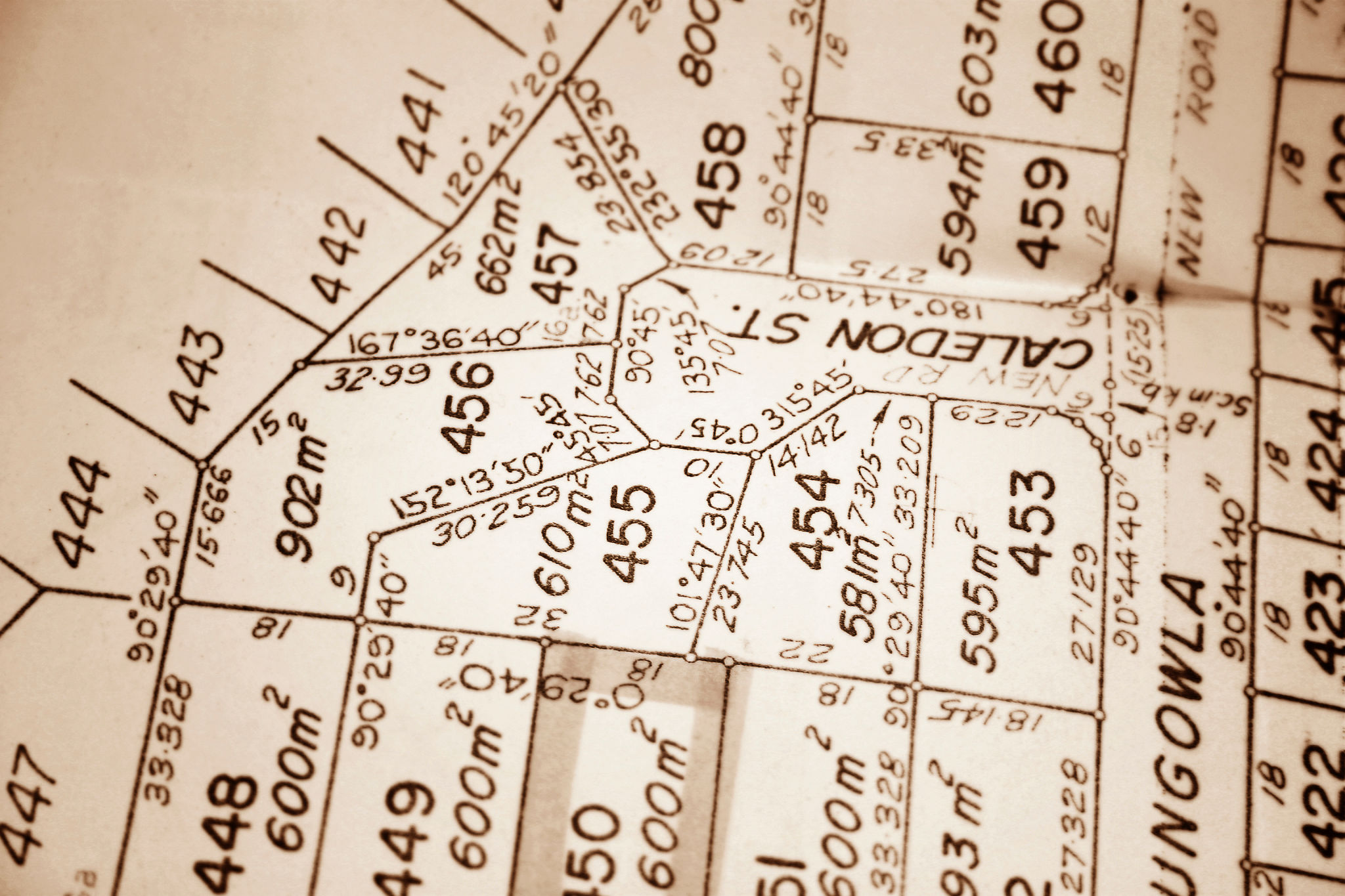 Location map of a housing estate with house numbers on Location map of a housing estate with house numbers on