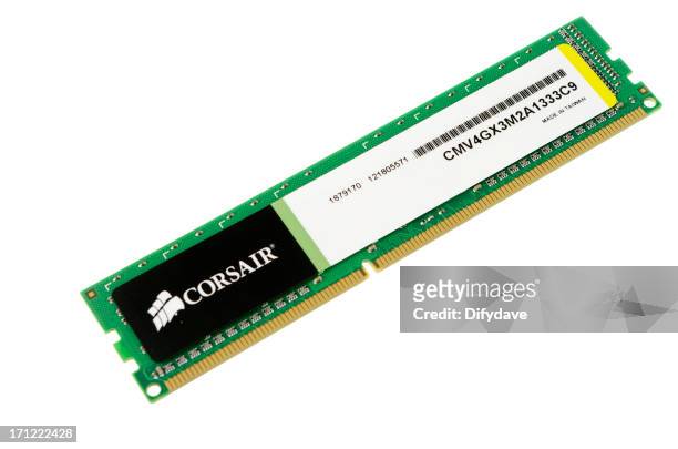 stick of corsair computer memory - ram stick stock pictures, royalty-free photos & images