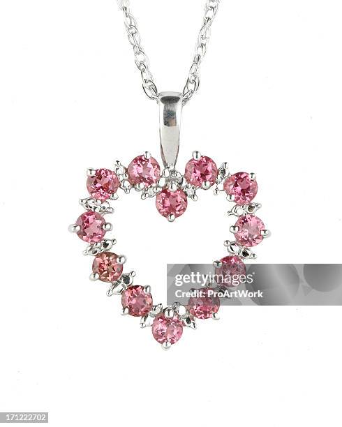 pink topaz - silver pendant stock pictures, royalty-free photos & images