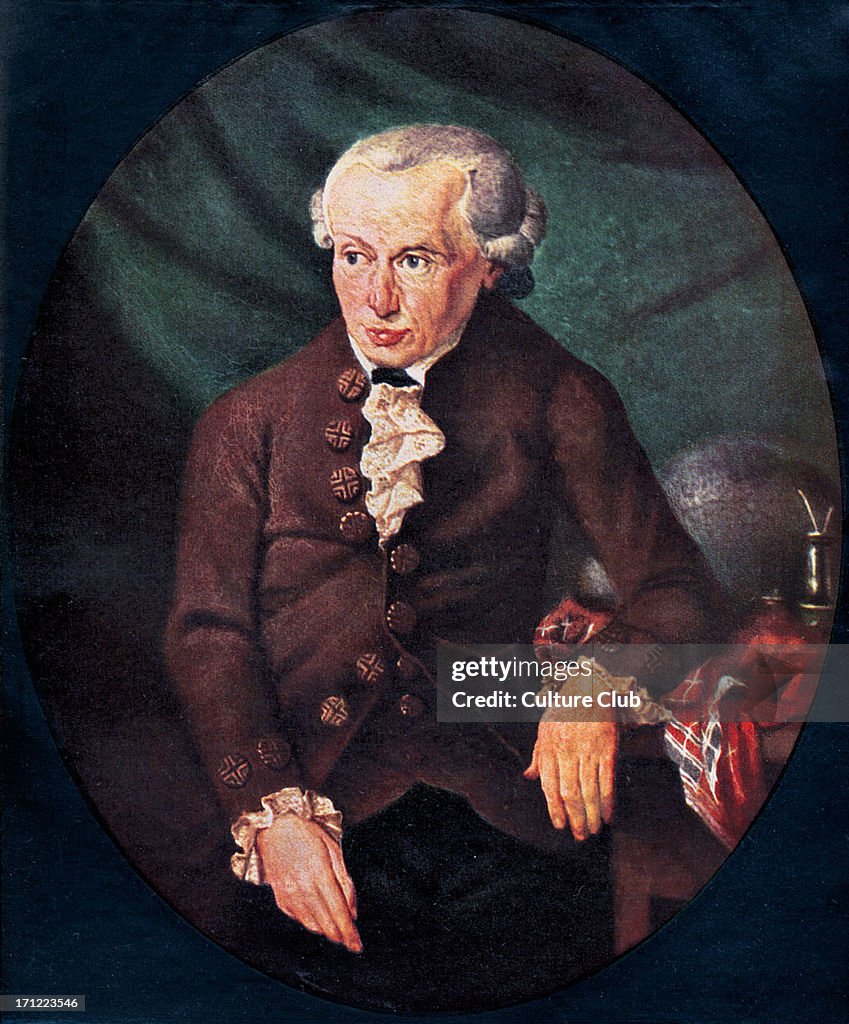 Immanuel Kant - portrait. Painting by Döbler, 1791. German Prussian philosopher,
