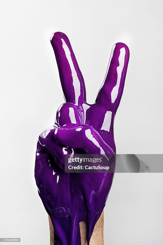 Painted hand