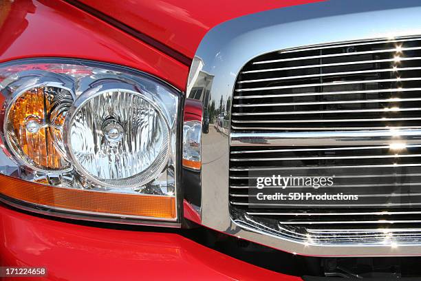 gas guzzler - stock photo car chrome bumper stock pictures, royalty-free photos & images