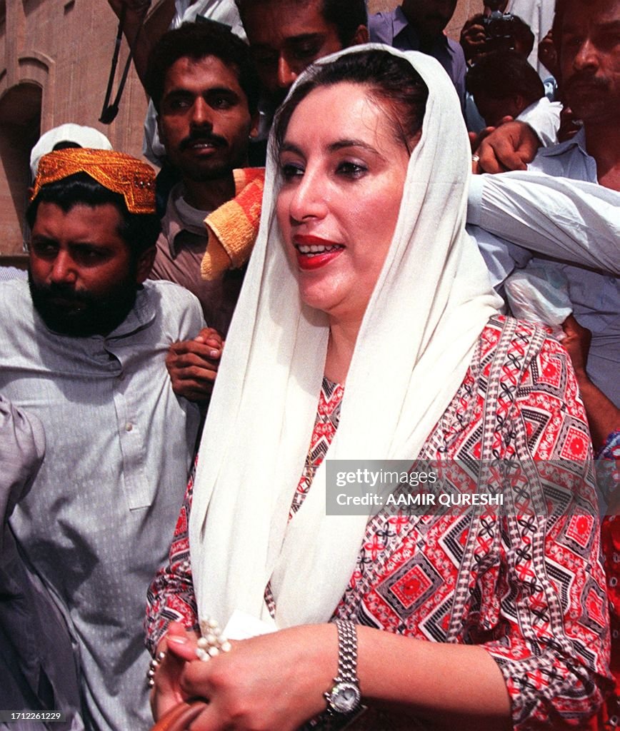 Toheed Bhutto Former Pakistani premier Benazir Bhutto leaves court after attending ...