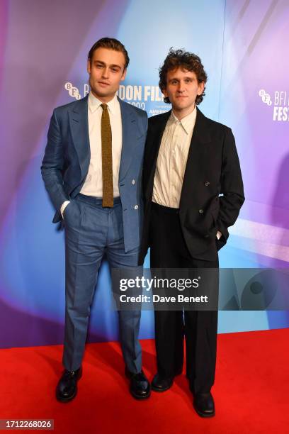 Douglas Booth and Harry Melling attend the "Shoshana" screening during the 67th BFI London Film Festival at BFI Southbank on October 7, 2023 in...