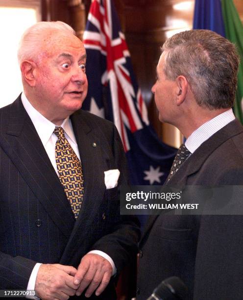 The Italian Ambassador to Australia, H.E Giovanni Castellaneta , chats before awarding Italy's highest decoration the "Grande Ufficiale dell'Ordine...