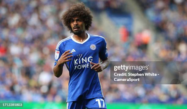 Leicester City's Hamza Choudhury during the Sky Bet Championship match between Leicester City and Stoke City at The King Power Stadium on October 7,...