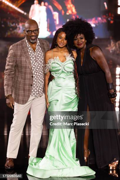 Julius Tennon, Genesis Tennon and Viola Davis walk the runway during "Le Défilé L'Oréal Paris - Walk Your Worth" Show as part of Paris Fashion Week...