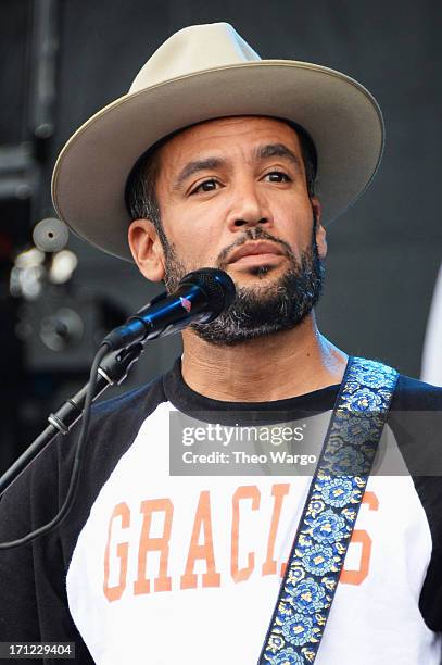 Ben Harper performs onstage at the Firefly Music Festival at The Woodlands of Dover International Speedway on June 23, 2013 in Dover, Delaware.