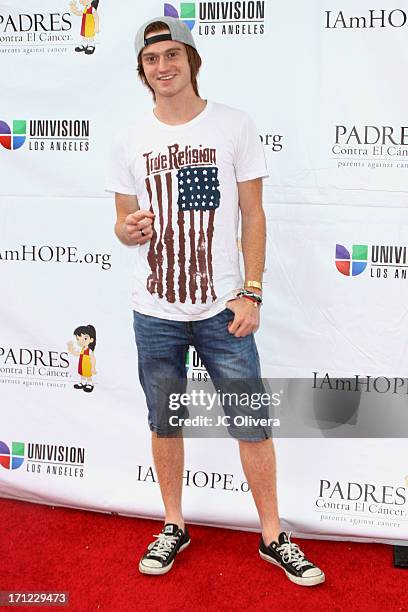 Actor Eddie Hassell attends Padres Contra El Cancer's 6th Annual "Stand For HOPE!" 5K Charity Run/Walk at Rose Bowl on June 23, 2013 in Pasadena,...