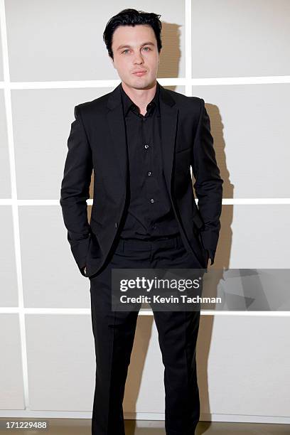 Michael Pitt attends the Calvin Klein Collection show during Milan Menswear Fashion Week Spring Summer 2014 on June 23, 2013 in Milan, Italy.