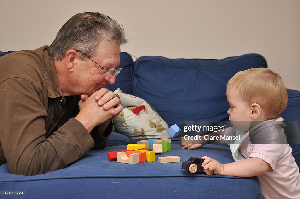 Toddler and Grandpa