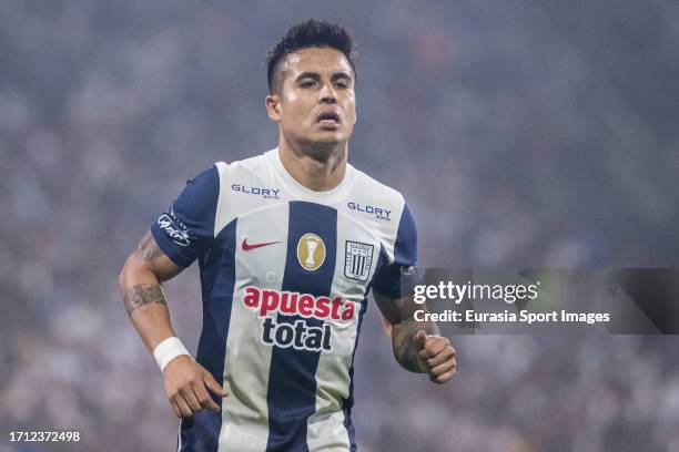 Ricardo Lagos of Alianza Lima runs in the field during Liga 1 Profesional Peru match between Alianza Lima and FBC Melgar at Estadio Alejandro...