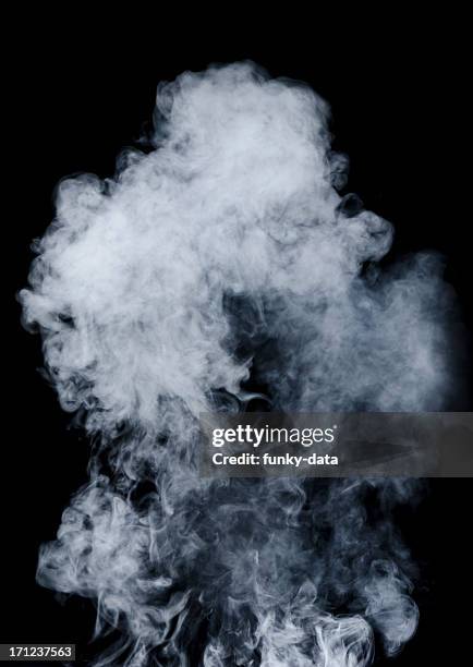 fumo em fundo preto branco - smoke - fotografias e filmes do acervo