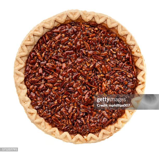 pecan pie - pie stock-fotos und bilder