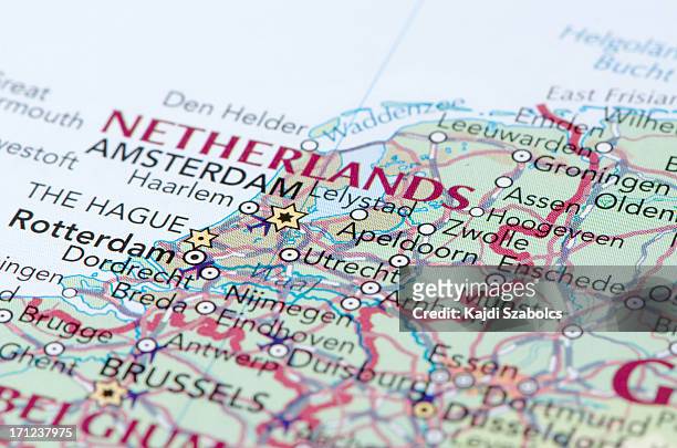 netherlands map - netherlands stock pictures, royalty-free photos & images
