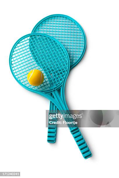giocattoli: racchette da tennis - racchetta da tennis foto e immagini stock
